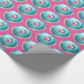 Blaubeerschaumgummiringe Geschenkpapier (Ecke)