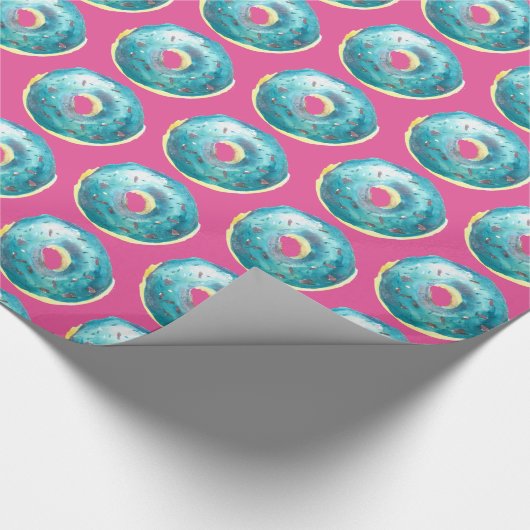 Blaubeerschaumgummiringe Geschenkpapier (Ecke)