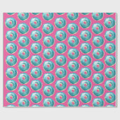 Blaubeerschaumgummiringe Geschenkpapier (Flach)