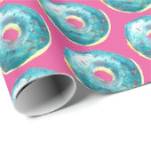 Blaubeerschaumgummiringe Geschenkpapier (Rolleneckpunkt)