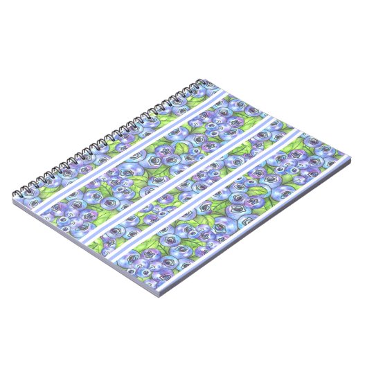 Blaubeerstreifen Notizblock (Linke Seite)