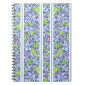 Blaubeerstreifen Notizblock (Vorderseite)