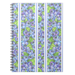 Blaubeerstreifen Notizblock