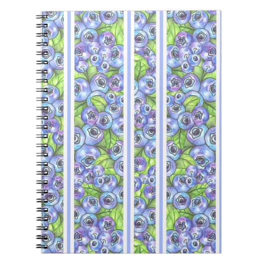 Blaubeerstreifen Notizblock (Vorderseite)