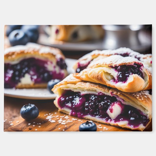 Blaubeerstrudel Magnet (Vorderseite)