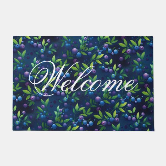Blaubeerwaldmuster Fußmatte (Vorderseite)