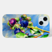 Blaubeerzweig, Aquarellmalerei Case-Mate iPhone Hülle (Rückseite (Horizontal))