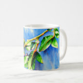 Blaubeerzweig, Aquarellmalerei Kaffeetasse (VorderseiteRechts)