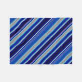 Blaubeige und Lavendelstreifen Fleecedecke (Vorderseite (Horizontal))