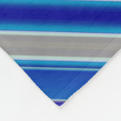 Blaubeige und Lavendelstreifen Fleecedecke (Ecke)
