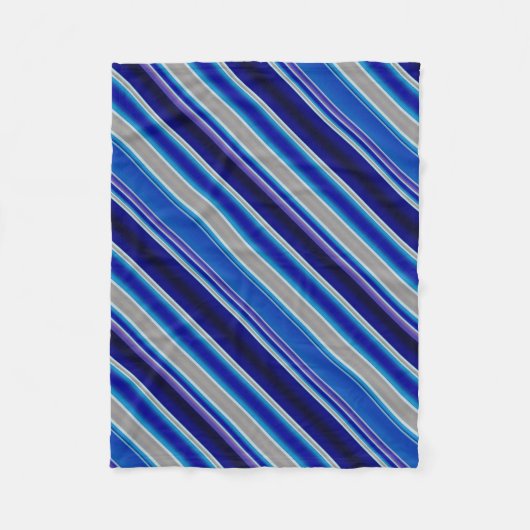 Blaubeige und Lavendelstreifen Fleecedecke (Vorderseite)