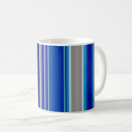 Blaubeige und Lavendelstreifen Kaffeetasse