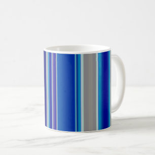 Blaubeige und Lavendelstreifen Kaffeetasse