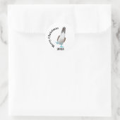 Blaubeinige Biddy Runder Aufkleber (Tasche)