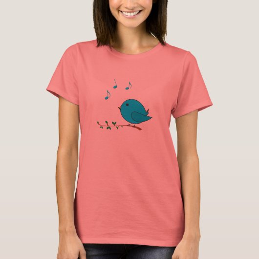 Blaubirdie singen T-Shirt (Vorderseite)
