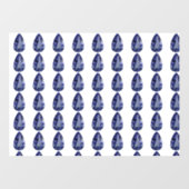 Blaubirnenmuster Fensteraufkleber (Blatt)