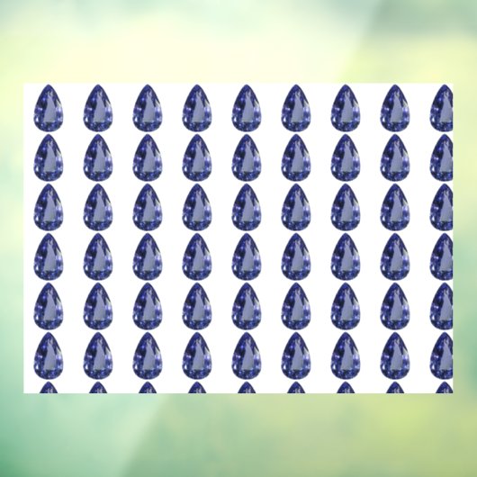 Blaubirnenmuster Fensteraufkleber (Blatt 3)