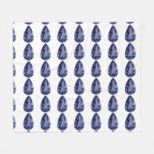 Blaubirnenmuster Fleecedecke (Vorderseite (Horizontal))