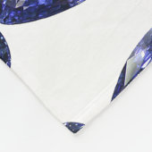 Blaubirnenmuster Fleecedecke (Ecke)