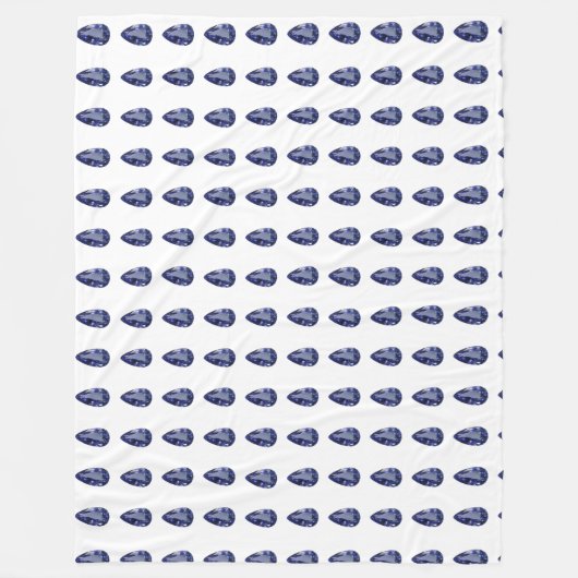 Blaubirnenmuster Fleecedecke (Vorderseite)