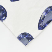Blaubirnenmuster Fleecedecke (Ecke)