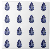 Blaubirnenmuster Fliese (Vorderseite)