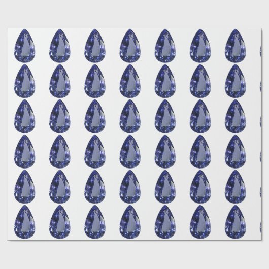 Blaubirnenmuster Geschenkpapier (Flach)