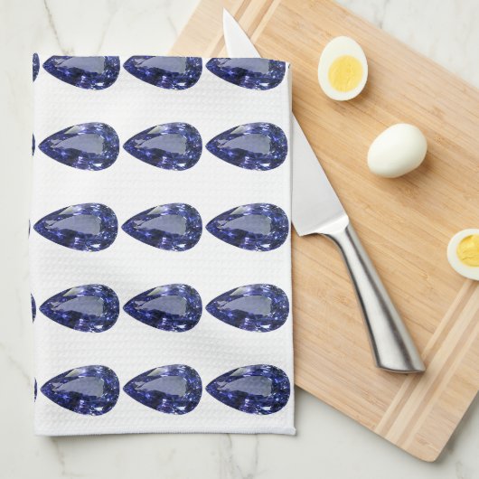 Blaubirnenmuster Geschirrtuch (Viertel Falte)