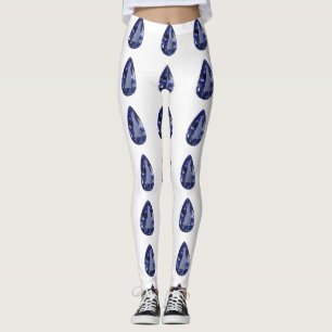 Blaubirnenmuster Leggings