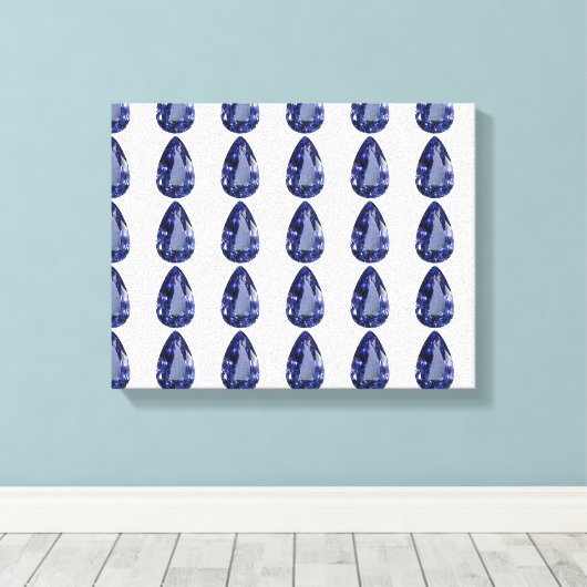 Blaubirnenmuster Leinwanddruck (Insitu (Holzboden))