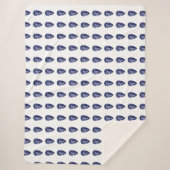 Blaubirnenmuster Sherpadecke (Vorderseite)