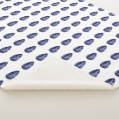 Blaubirnenmuster Sherpadecke (3/4)