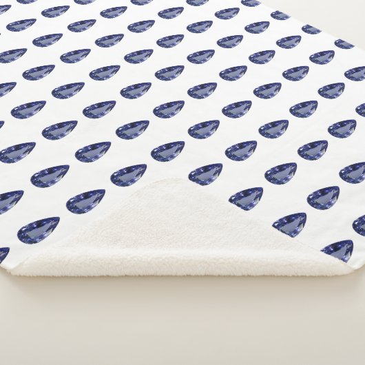 Blaubirnenmuster Sherpadecke (3/4)