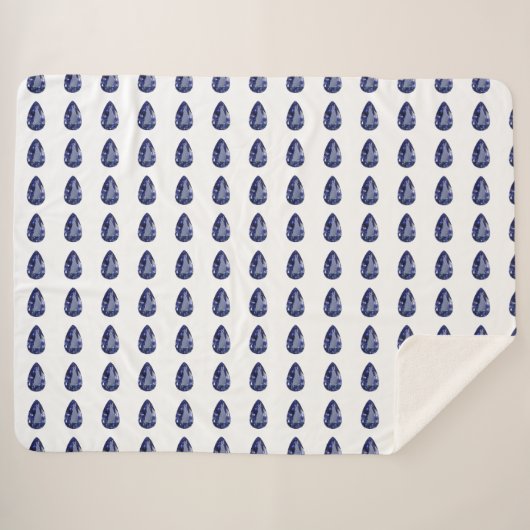 Blaubirnenmuster Sherpadecke (Vorderseite (Horizontal))