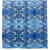 Blaubläschen Abstrakte Eiswasserdusche Vorhang (Vorderseite)