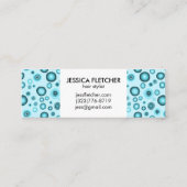 Blaubläschen Minimalistisches Cooles Kreislaufmust Mini Visitenkarte (Rückseite)