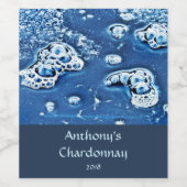 Blaubläschen Weißweinetikett Weinetikett (Einzelnes Label)