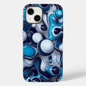 Blaublase Abstrakt | iPhone 14 Case-Mate Case-Mate iPhone Hülle (Rückseite)