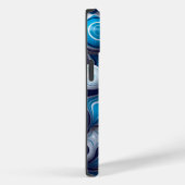 Blaublase Abstrakt | iPhone 14 Case-Mate Case-Mate iPhone Hülle (Rückseite / Rechts)