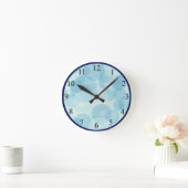 Blaublasen Runde Wanduhr (Zuhause)