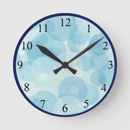 Blaublasen Runde Wanduhr (Vorderseite)