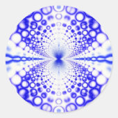 Blaublasen Runder Aufkleber (Vorderseite)