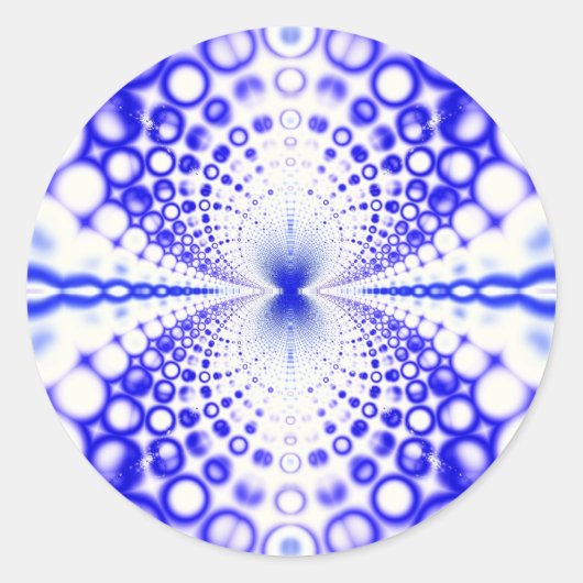 Blaublasen Runder Aufkleber (Vorderseite)