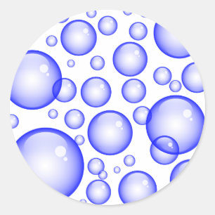 Blaublasen Runder Aufkleber