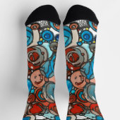 Blaublasen überall socken (Oben)