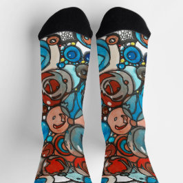 Blaublasen überall socken