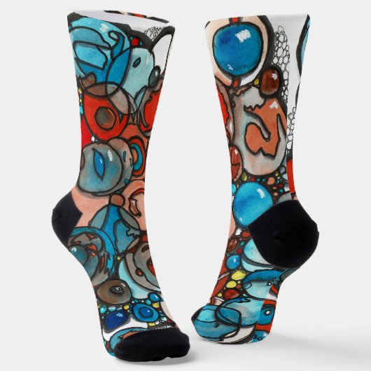 Blaublasen überall socken (Gewinkelt)