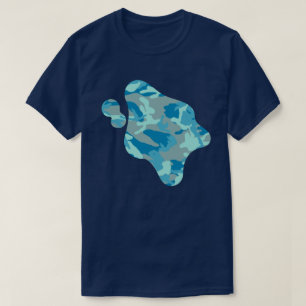 BlauBlast-Camouflage-Muster Paint Platsch T-Shirt