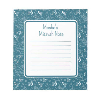 Blaublatt Mitzvah Note Notizblock