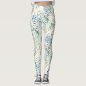 Blaublattmuster Leggings (Vorderseite)